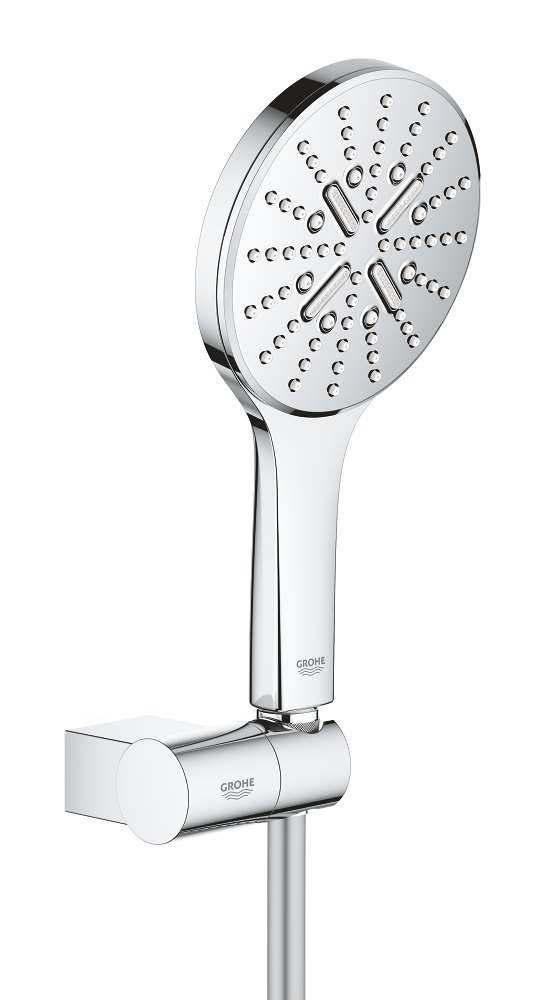 GROHE Rainshower SmartActive 130 Wall holder set 3 sprays — Chrome