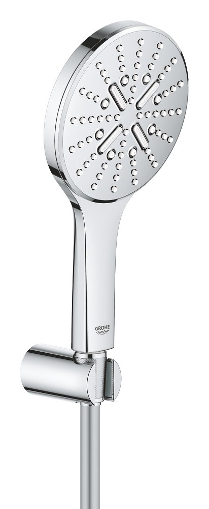 GROHE Rainshower SmartActive 130 Wall holder set 3 sprays — Chrome