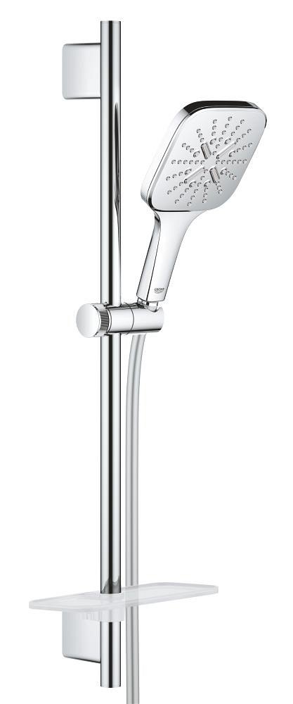 GROHE Rainshower SmartActive 130 Cube Shower rail set 3 sprays — Chrome
