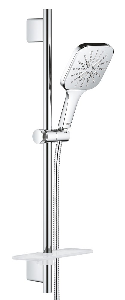 GROHE Rainshower SmartActive 130 Cube Shower rail set 3 sprays — Chrome