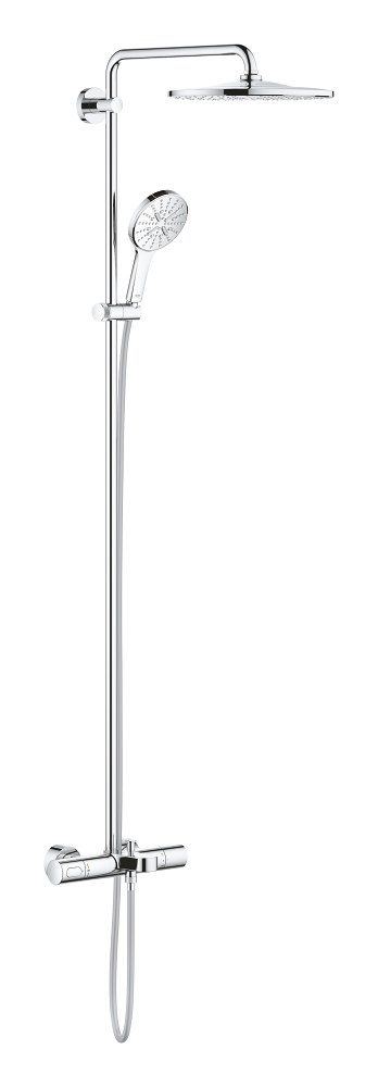 GROHE Rainshower SmartActive 310 Shower system with bath thermostat for wall mounting — Chrome
