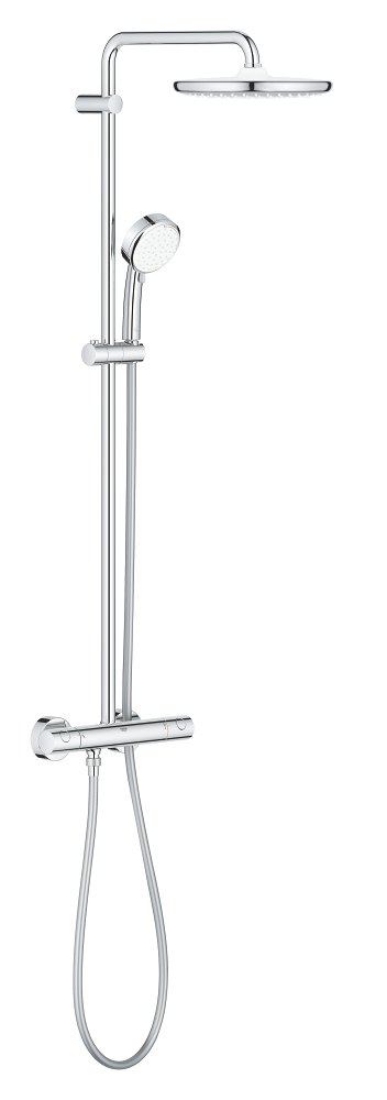 GROHE Tempesta Cosmopolitan System 250 Shower system with thermostat for wall mounting — Chrome