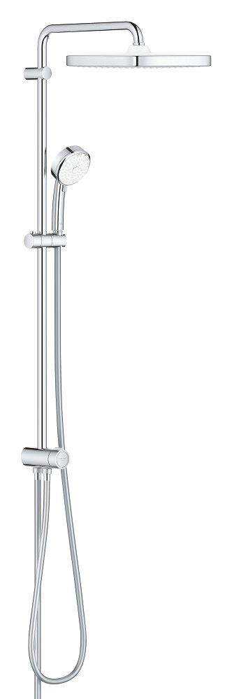GROHE Tempesta Cosmopolitan System 250 Cube Flex shower system with diverter for wall mounting — Chrome