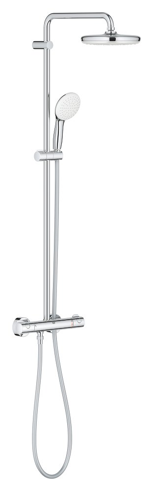 GROHE Tempesta System 210 Shower system with thermostat for wall mounting — Chrome