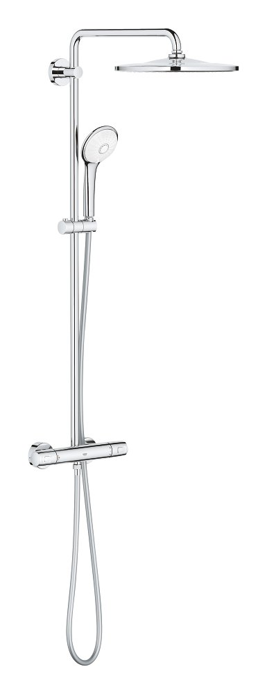 GROHE Euphoria System 310 Shower system with thermostatic mixer for wall mounting — Chrome