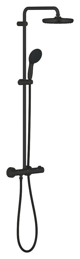 GROHE Tempesta System 210 Shower system with thermostat for wall mounting — Chrome