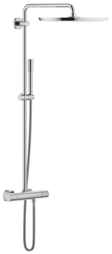 GROHE Rainshower System 400 Shower system with thermostat for wall mounting — Chrome
