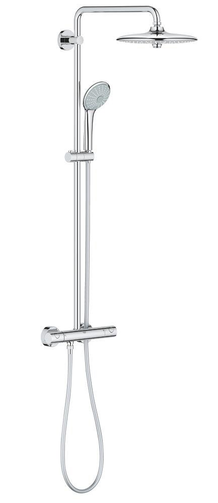 GROHE Euphoria System 260 Shower system with thermostat for wall mounting — Chrome