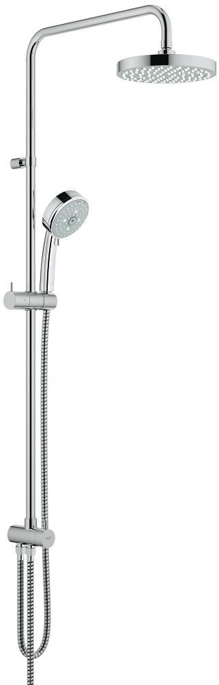 GROHE Tempesta Cosmopolitan System 200 Shower system with diverter for wall mounting — Chrome