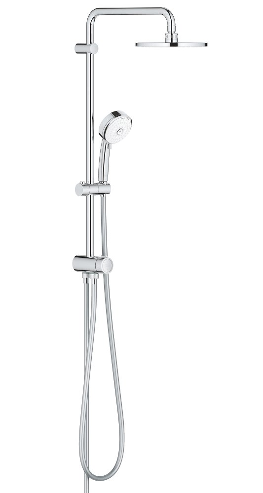 GROHE Tempesta Cosmopolitan System 200 Flex shower system with diverter for wall mounting — Chrome