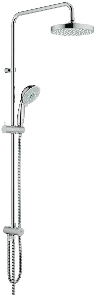 GROHE Tempesta Rustic System 200 Shower system with diverter for wall mounting — Chrome