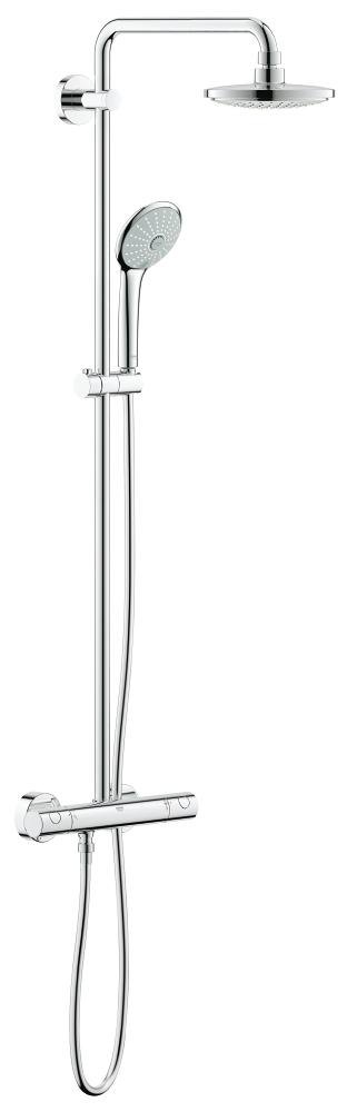 GROHE Euphoria 180 Shower system with thermostat for wall mounting — Chrome