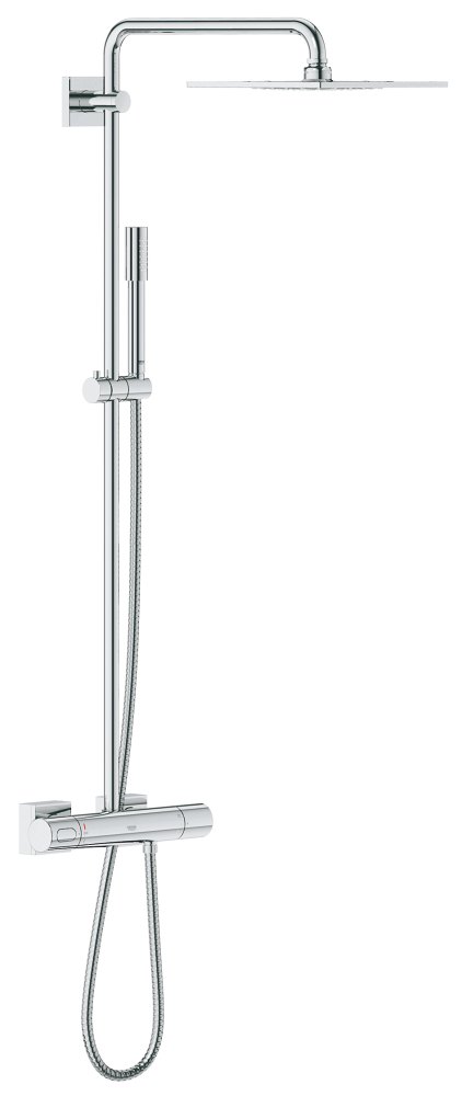 GROHE Rainshower F Series System 254 Shower system with thermostat for wall mounting — Chrome