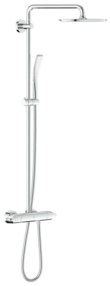 GROHE Rainshower System Veris 300 Shower system with thermostat for wall mounting — Chrome