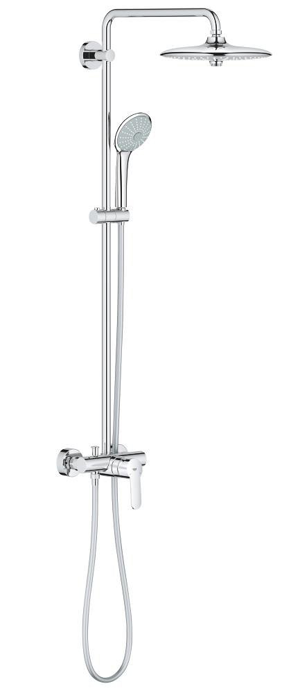 GROHE Euphoria System 260 Shower system with single lever mixer for wall mounting — Chrome