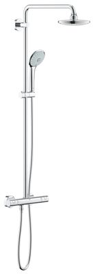 GROHE Euphoria System 180 Shower system with thermostat for wall mounting — Chrome