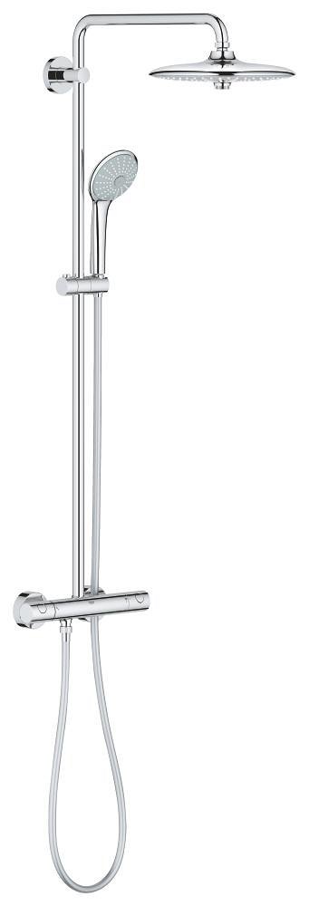 GROHE Euphoria System 260 Shower system with thermostat for wall mounting — Chrome