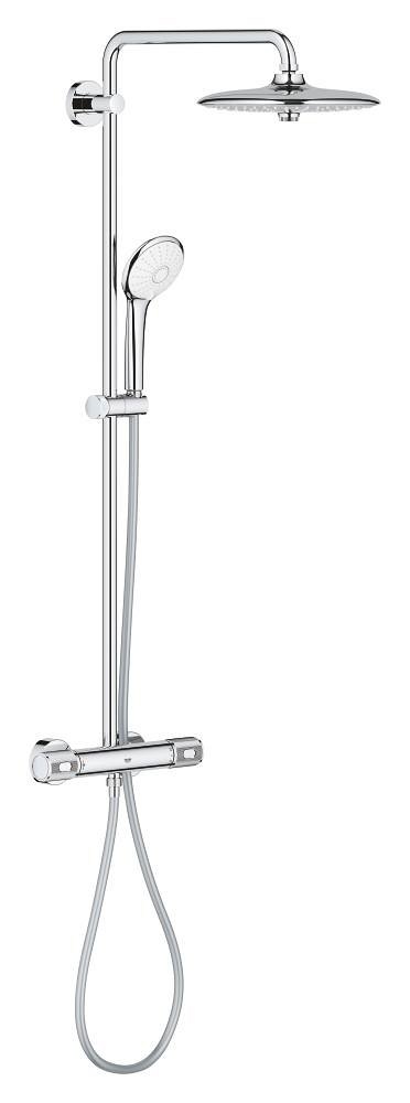 GROHE Euphoria System 260 Shower system with thermostatic mixer for wall mounting — Chrome