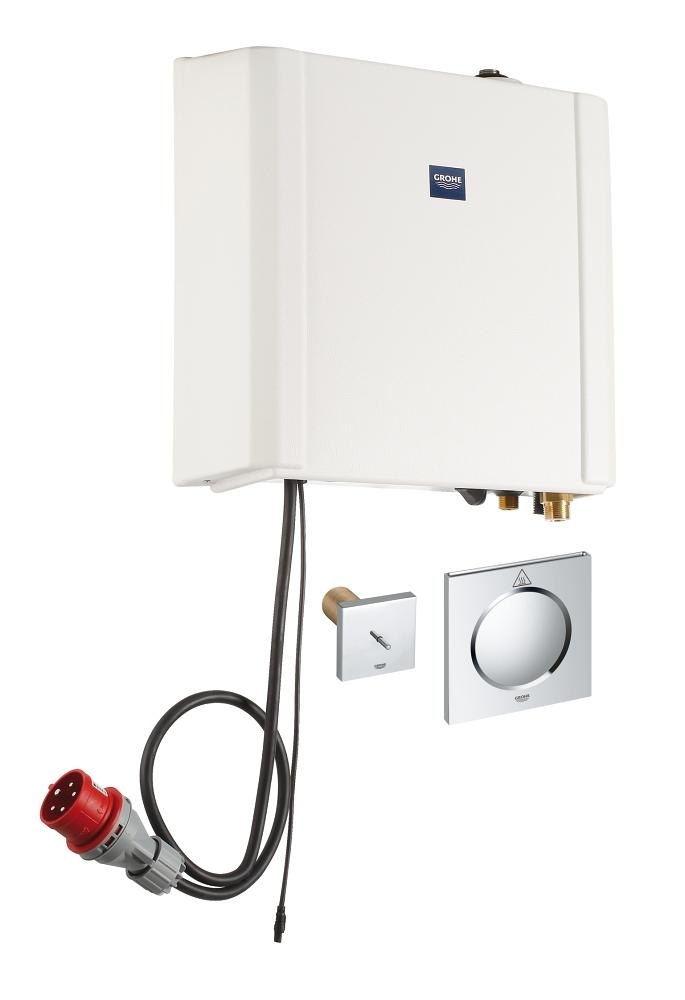 GROHE GROHE F digital Deluxe Steam generator 6 6 kW with steam outlet and temperature sensor — Chrome