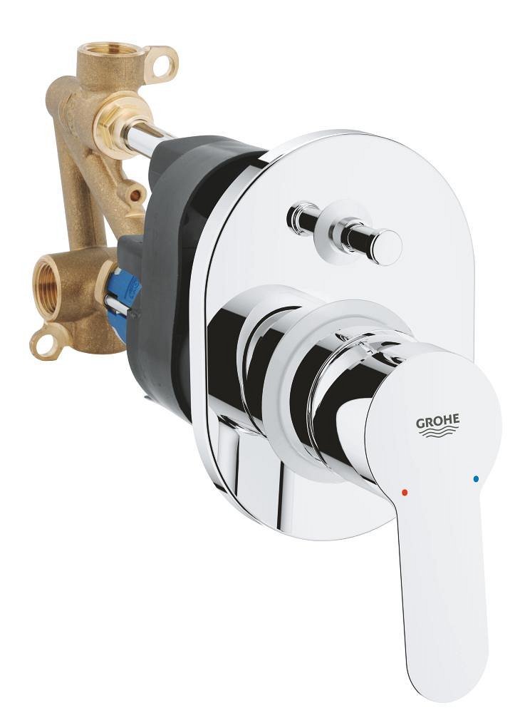 GROHE BauEdge Single lever bath mixer — Chrome