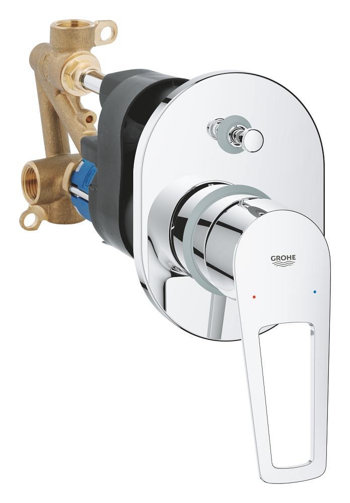 GROHE BauLoop Single lever bath mixer 1/2" — Chrome