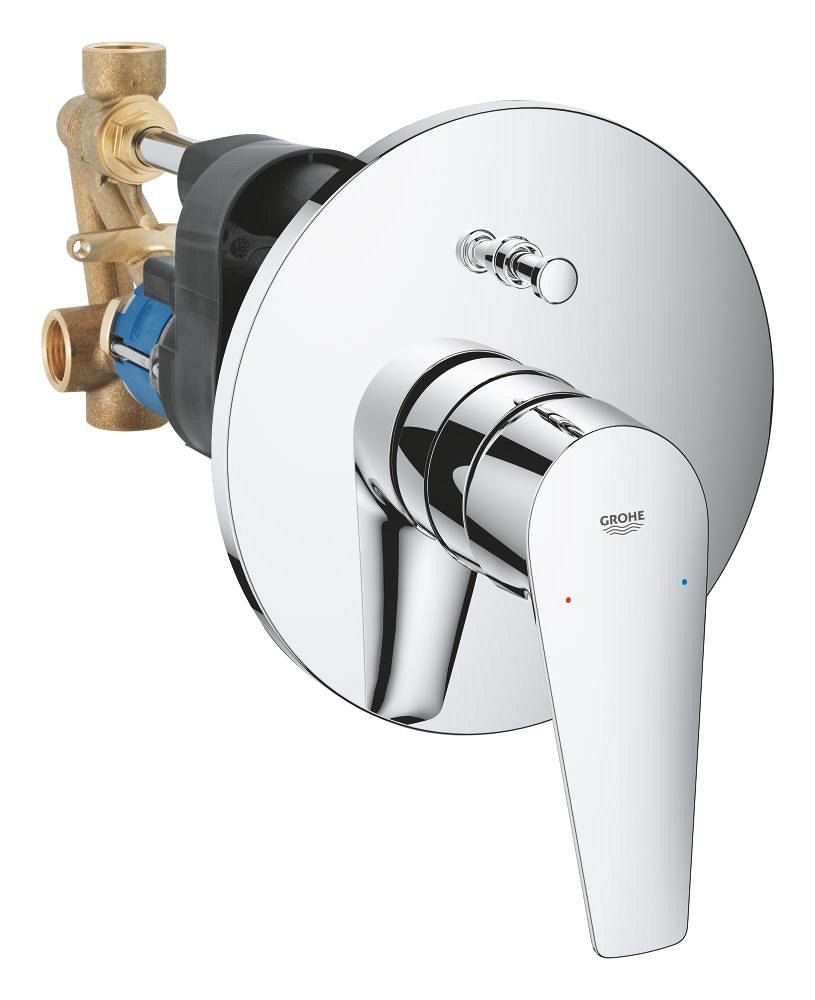 GROHE BauEdge Single lever bath mixer 1/2" — Chrome