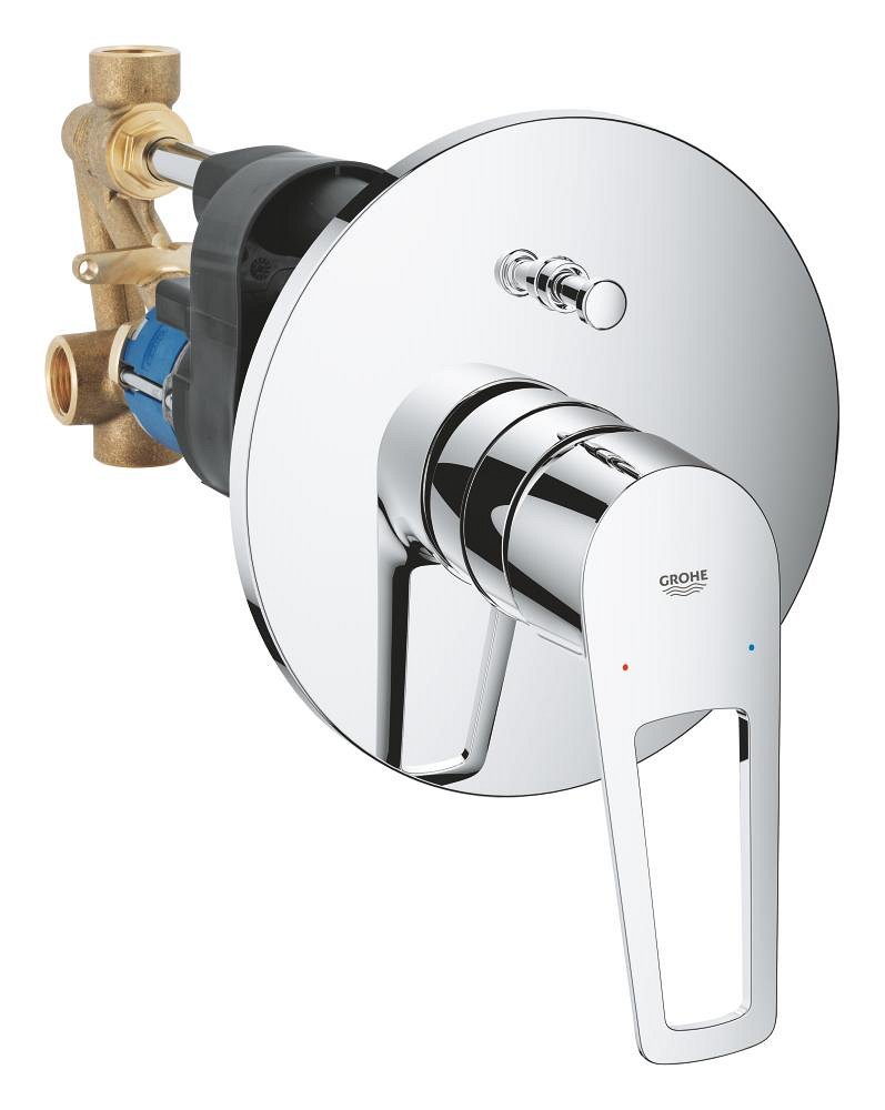 GROHE BauLoop Single lever bath mixer 1/2" — Chrome