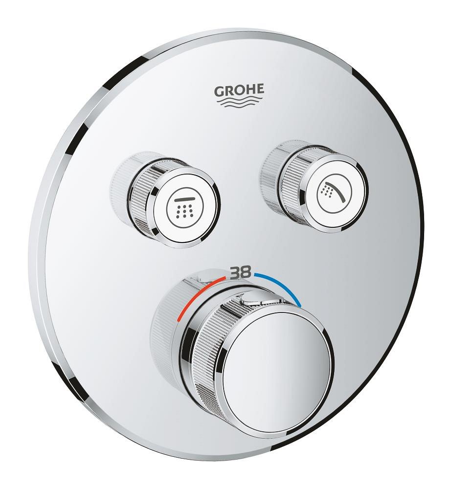 GROHE Grohtherm SmartControl Thermostat for concealed installation with 2 valves — Chrome