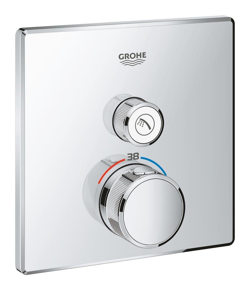 GROHE Grohtherm SmartControl Thermostat for concealed installation with one valve — Chrome