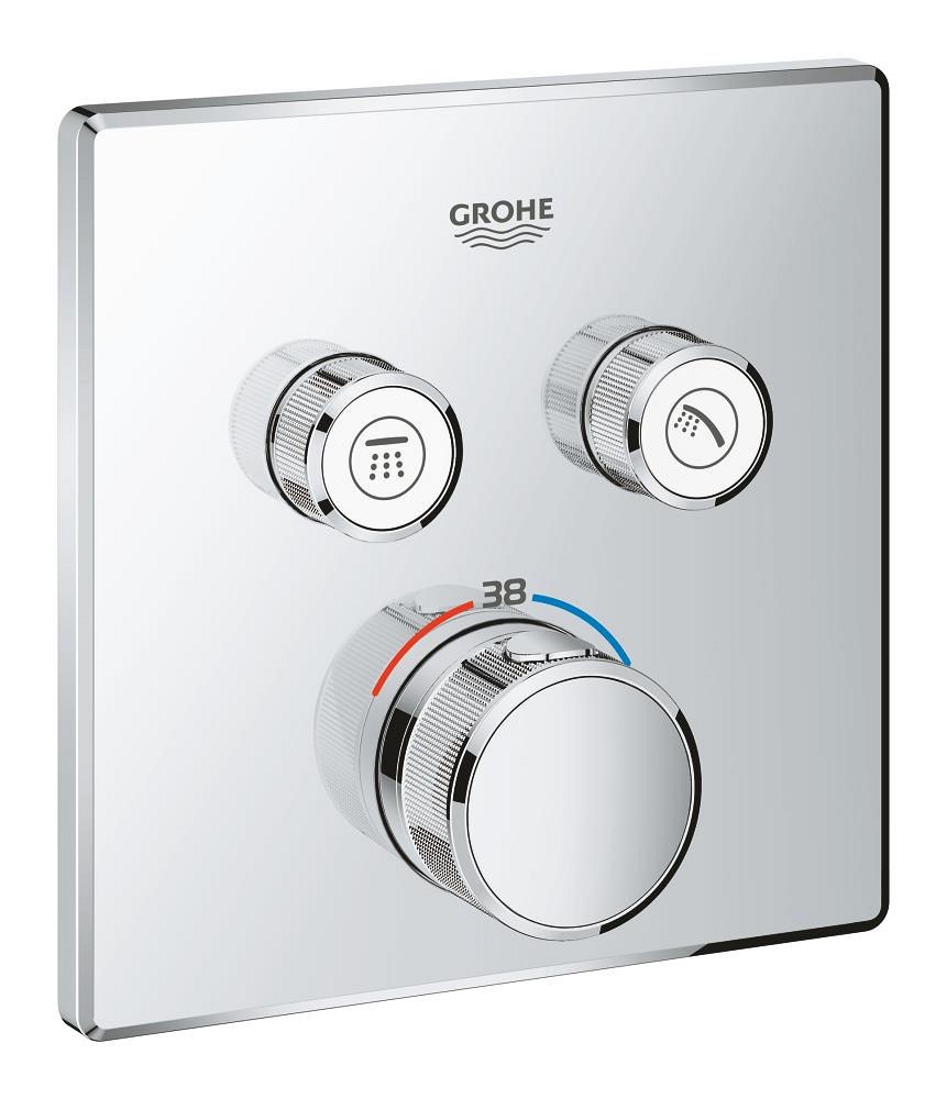 GROHE Grohtherm SmartControl Thermostat for concealed installation with 2 valves — Chrome