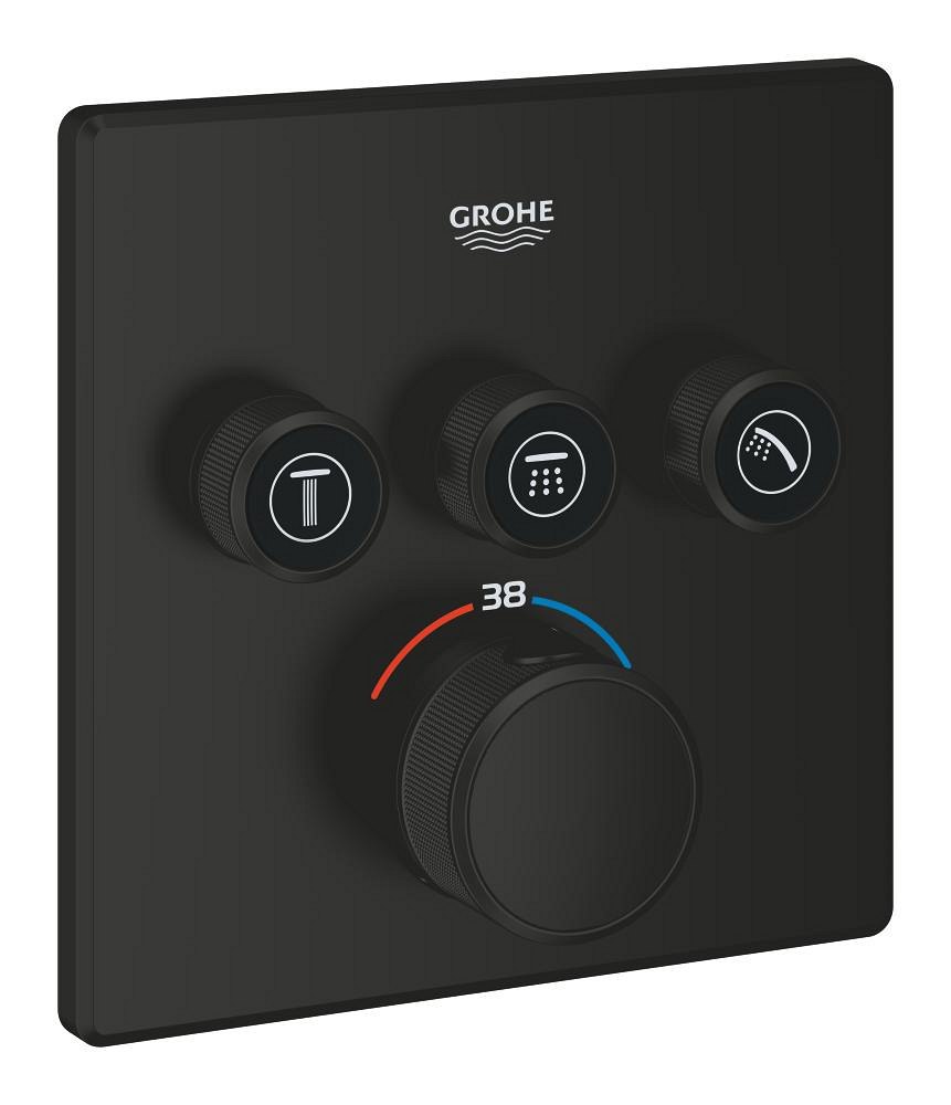 GROHE Grohtherm SmartControl Thermostat for concealed installation with 3 valves — Chrome