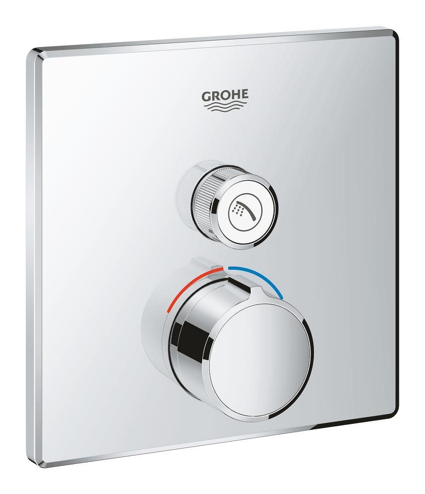 GROHE SmartControl Concealed mixer with one valve — Chrome