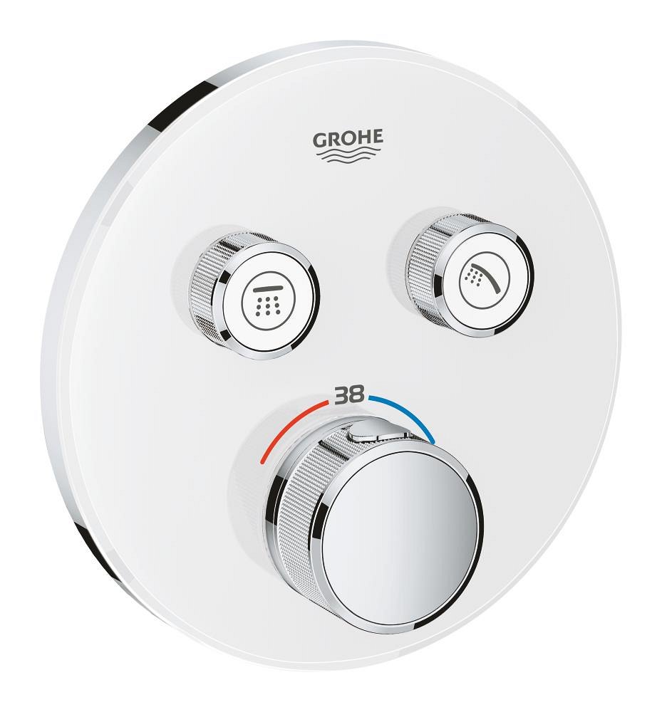 GROHE Grohtherm SmartControl Thermostat for concealed installation with 2 valves — White chrome