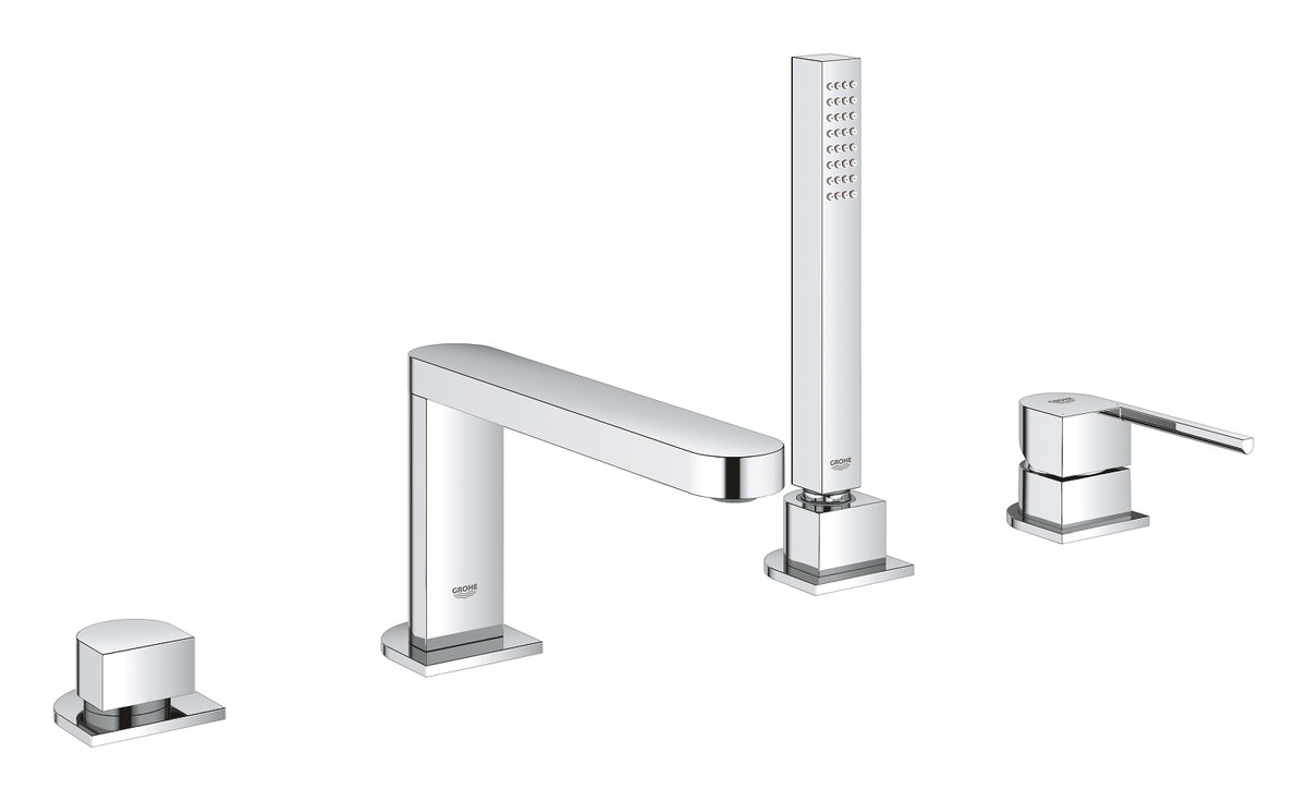 GROHE GROHE Plus Four hole single lever bath combination — Chrome