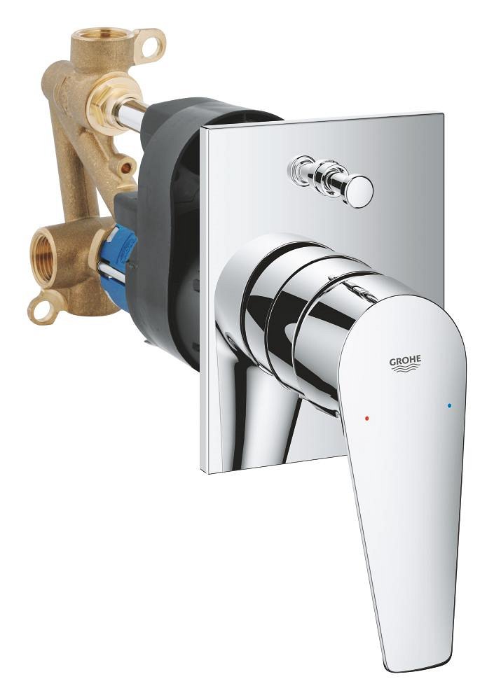 GROHE BauEdge Single lever bath mixer 1/2" — Chrome