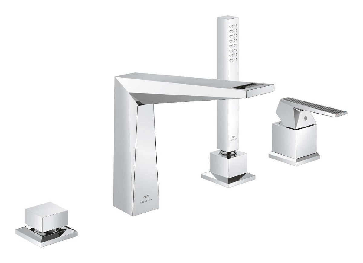 GROHE Allure Brilliant Private Collection Four hole single lever bath combination — Chrome