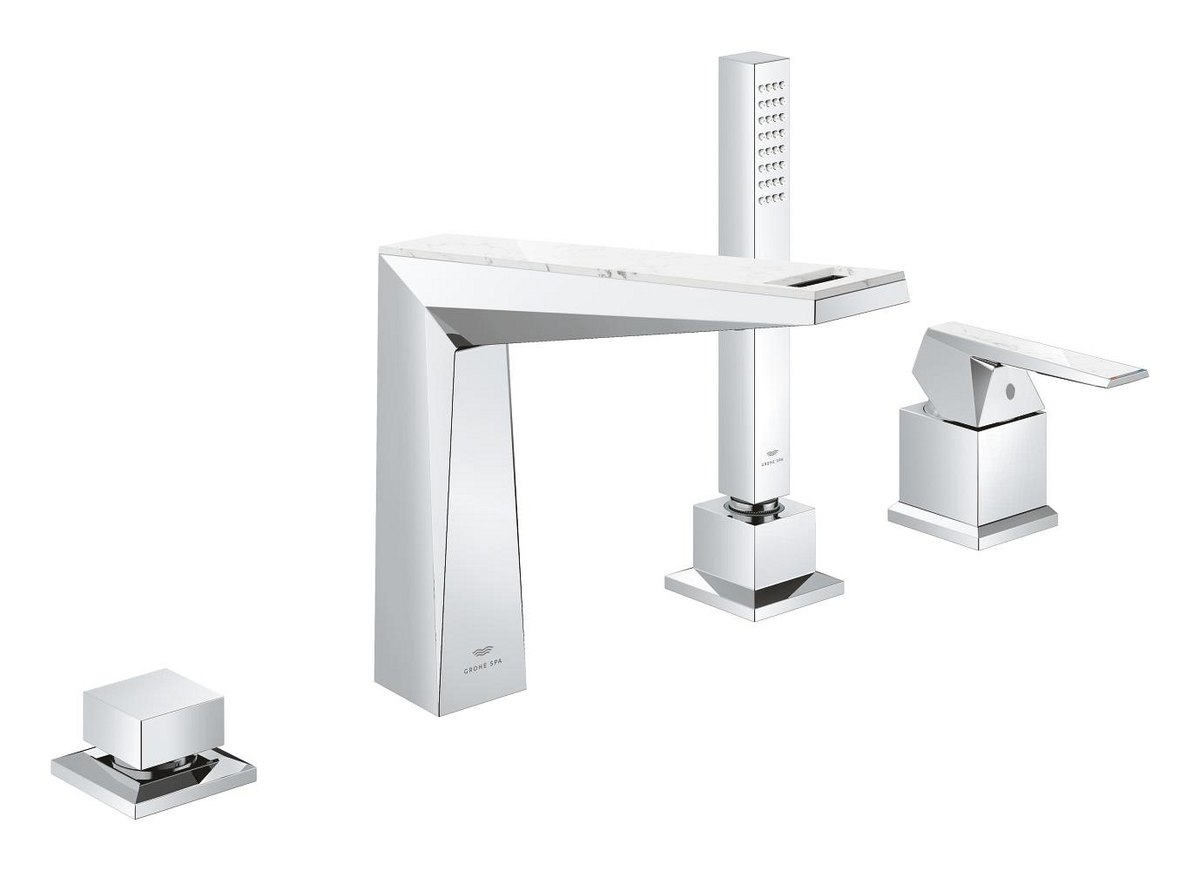 GROHE Allure Brilliant Private Collection Four hole single lever bath combination — Chrome