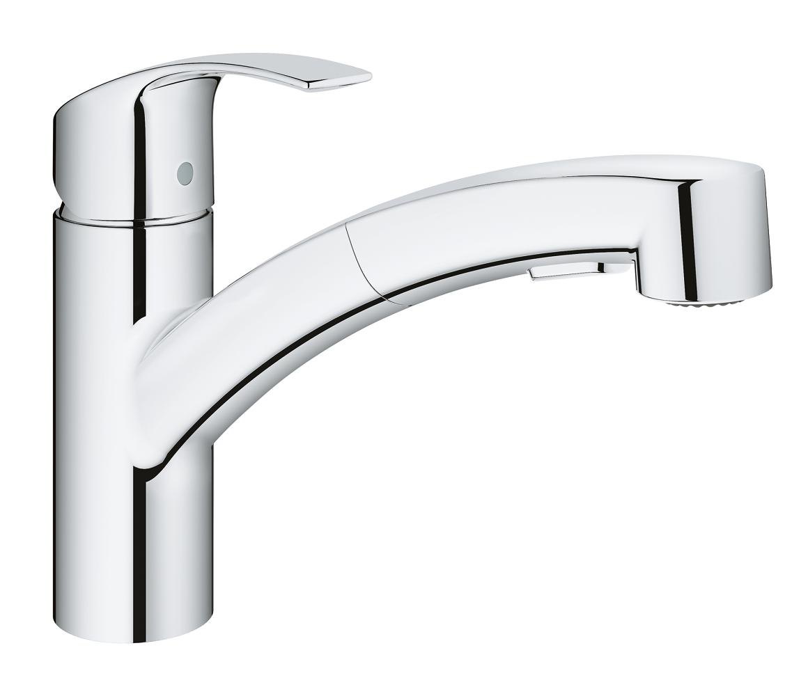 GROHE Eurosmart Single lever sink mixer 1/2" LOW — Chrome