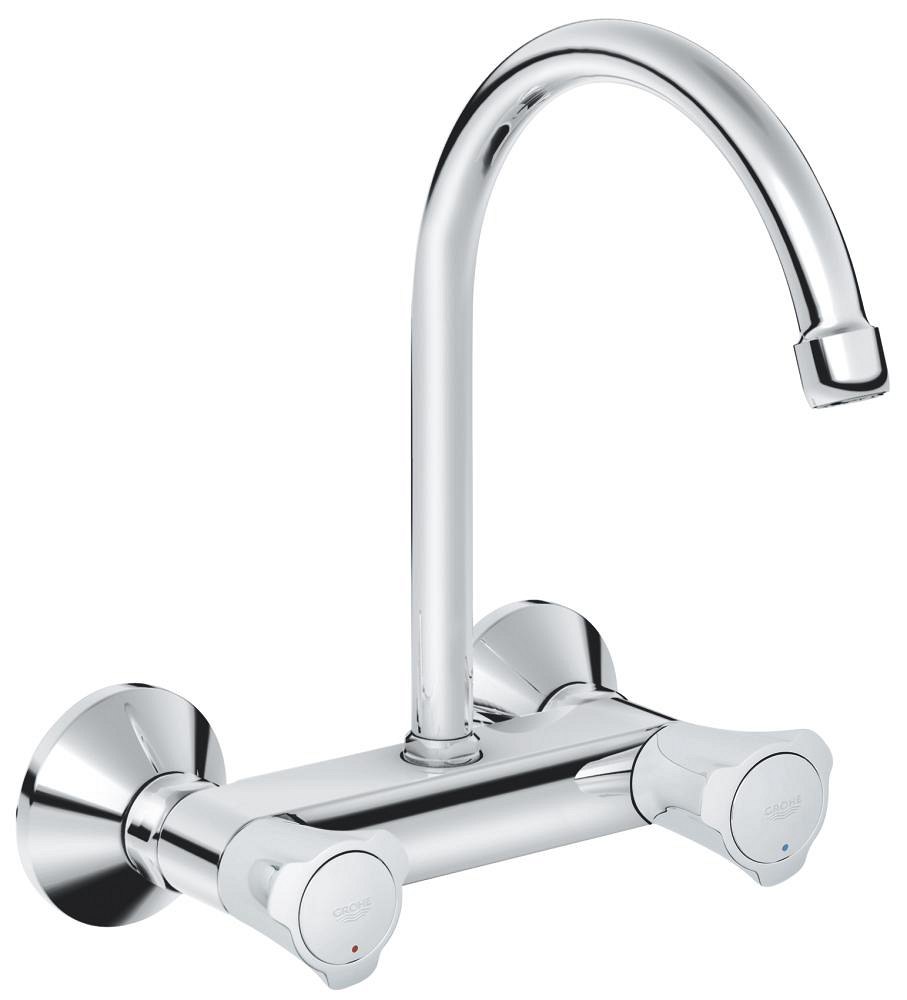 GROHE Costa L Wall sink mixer 1/2" HIGH — Chrome