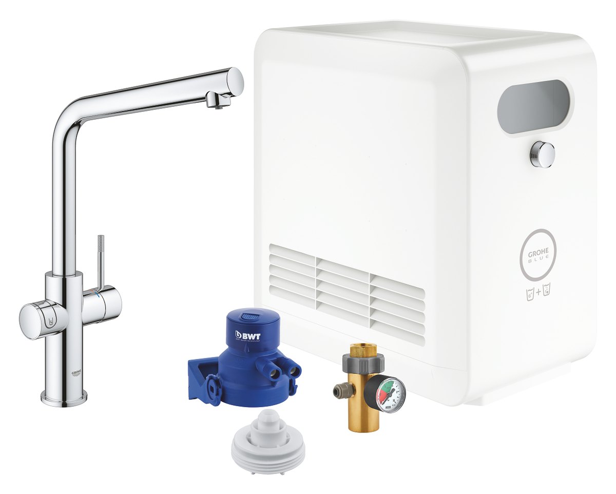 GROHE GROHE Blue Professional L spout kit — Chrome
