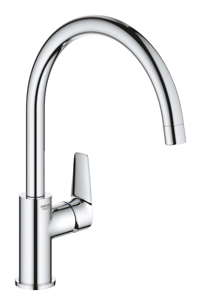 GROHE BauEdge Single lever sink mixer 1/2" HIGH — Chrome