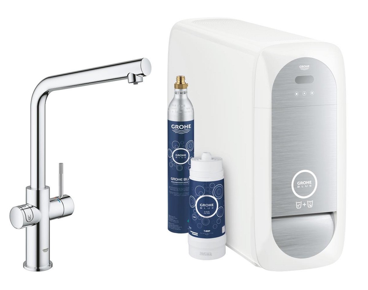 GROHE GROHE Blue Home L spout starter kit — Chrome