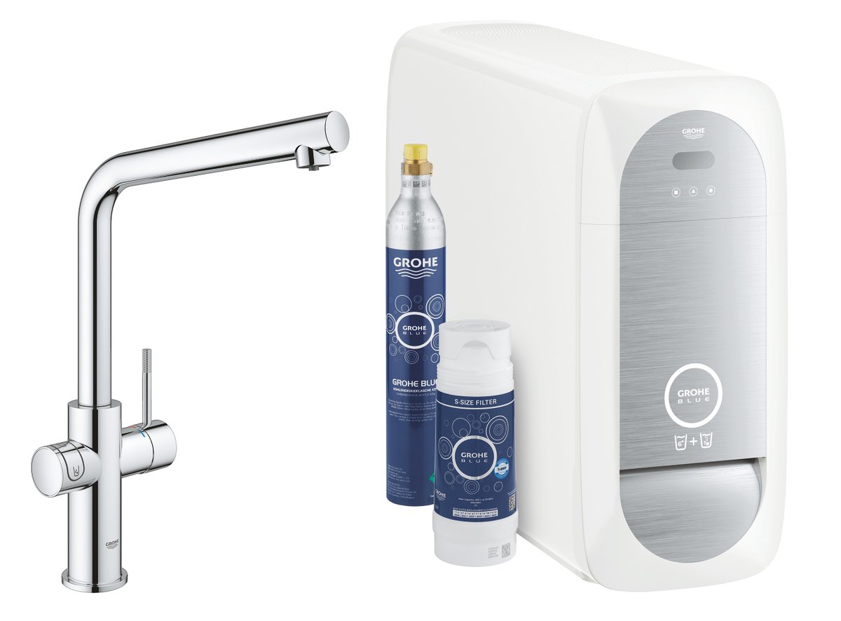 GROHE GROHE Blue Home L spout starter kit — Chrome