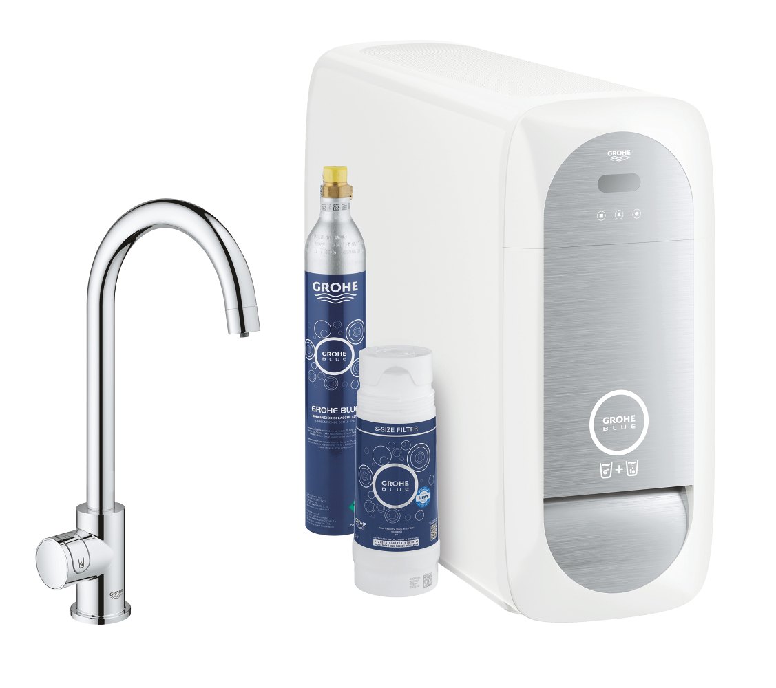GROHE GROHE Blue Home C spout starter kit with Mono faucet — Chrome
