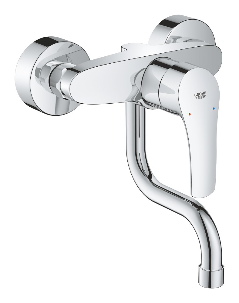 GROHE Eurosmart Single lever sink mixer 1/2" LOW — Chrome