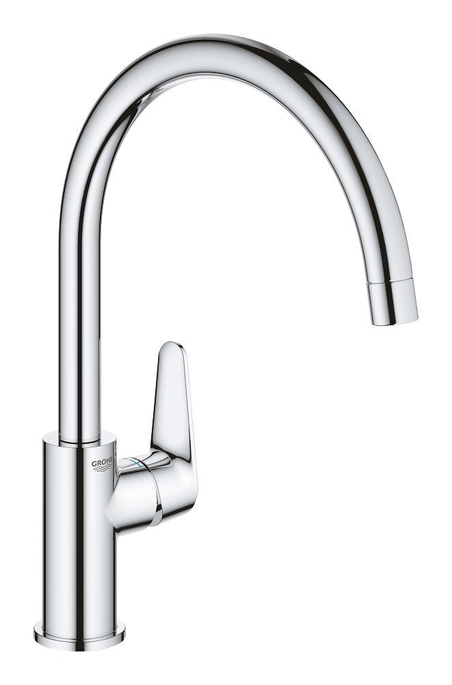 GROHE BauCurve Single lever sink mixer 1/2" HIGH — Chrome