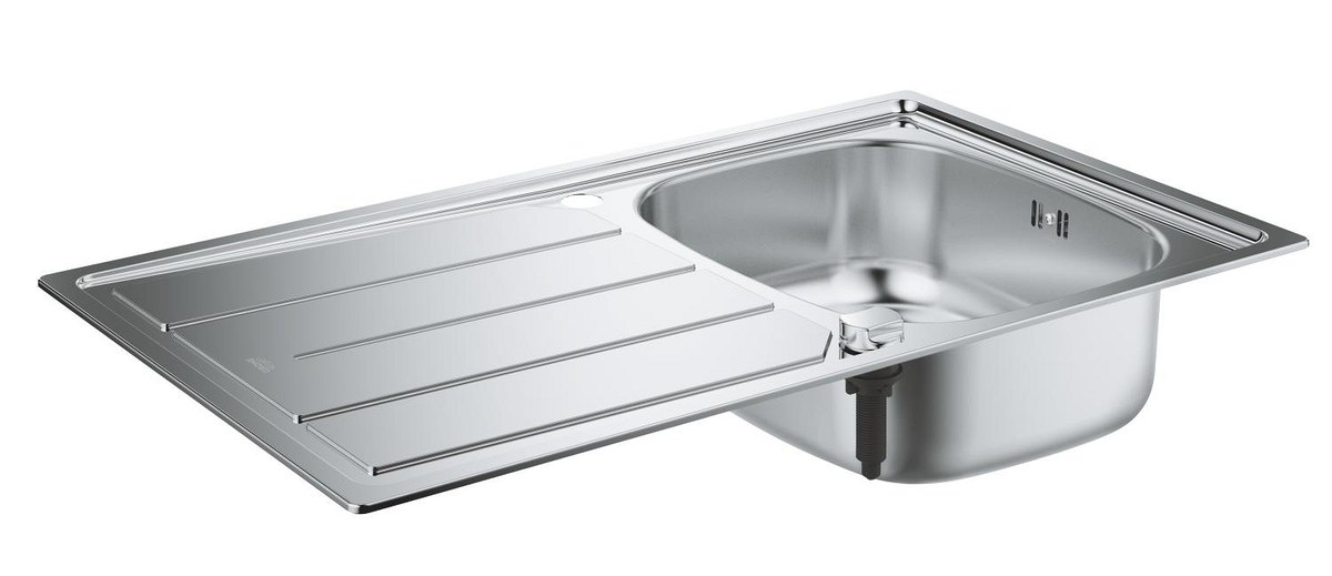 GROHE K200 Stainless steel sink with drainer — Stainless steel