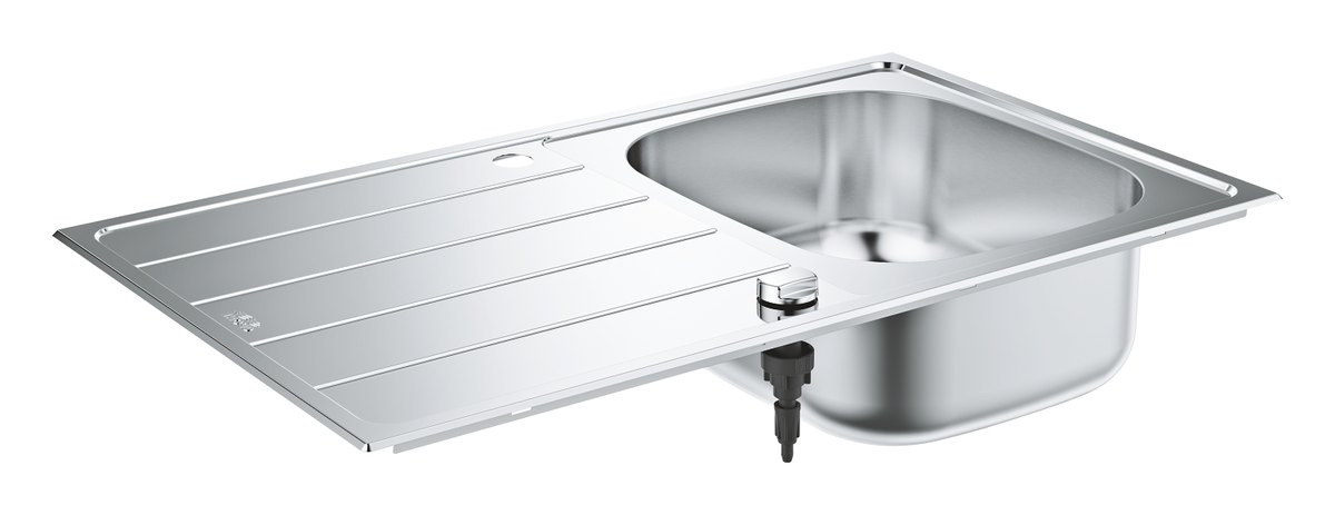 GROHE K200 Stainless steel sink with drainer — Stainless steel