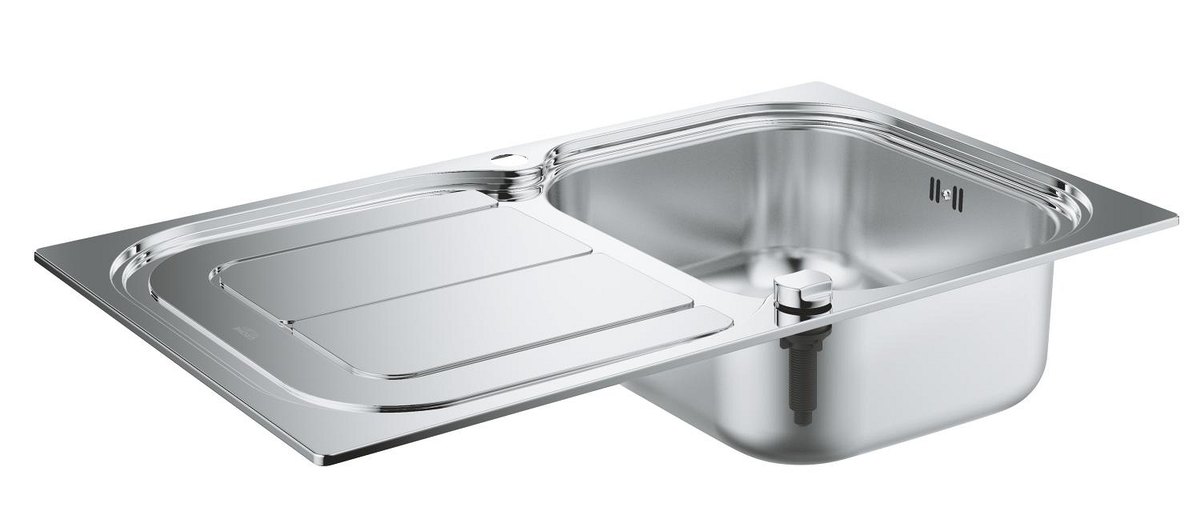 GROHE K300 Stainless steel sink with drainer — Stainless steel