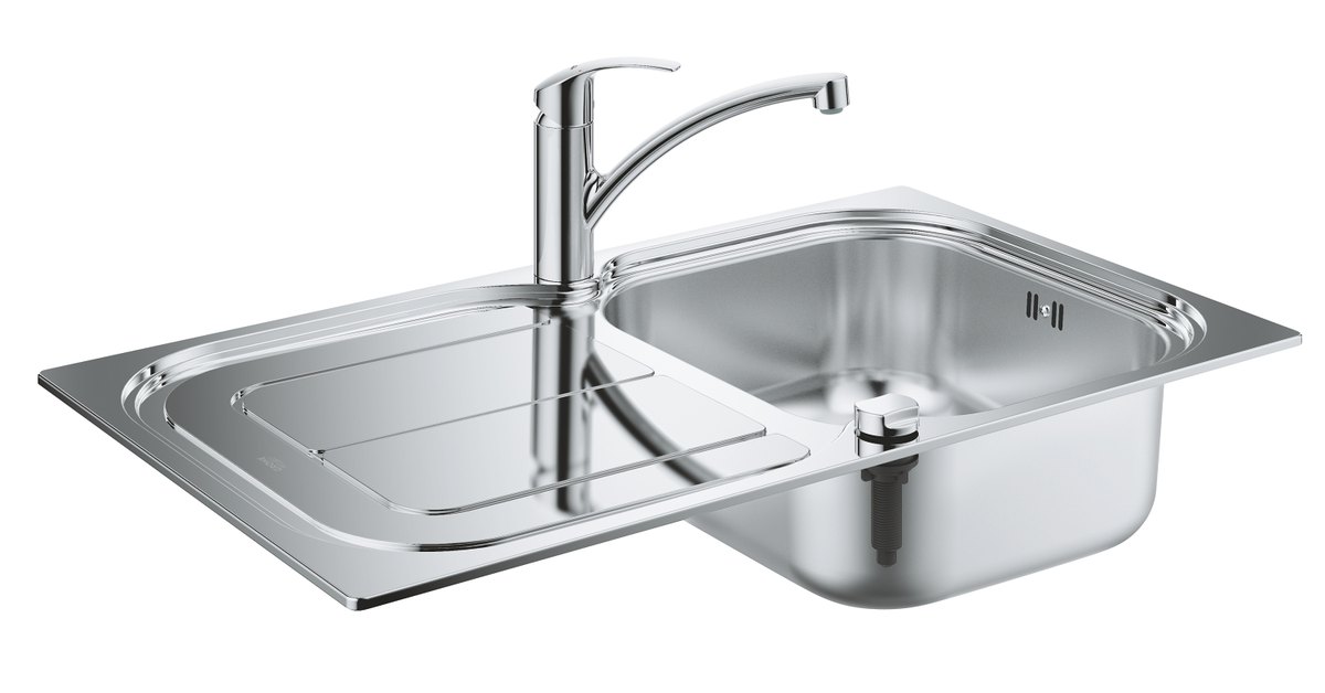 GROHE Eurosmart Kitchen sink and tap bundle — Stainless steel